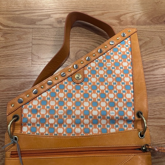 HOBO Orange Leather Studded Shoulder Bag - Picture 5 of 6